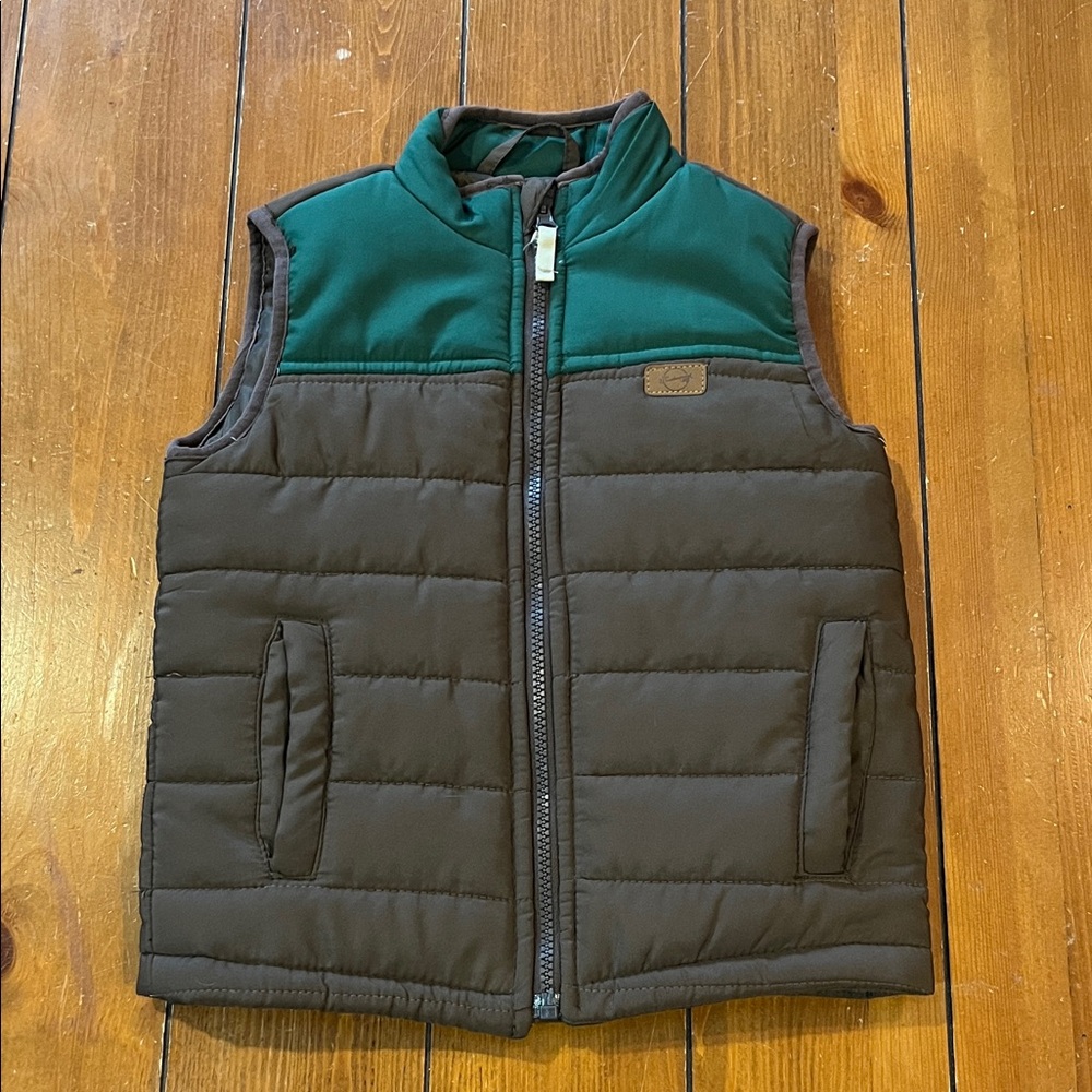Weatherproof Vintage Puffer Vest Green Grey Boys Size 4T